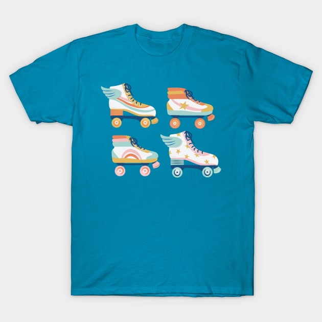 Roller Skate Disco T-Shirt by allisonromerodesign